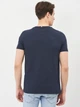 Футболка хлопковая длинная мужская Tommy Hilfiger 10647.2 S Темно-синяя - изображение 2