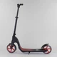Самокат двоколісний Best Scooter з PU колесами, широким велосипедним кермом, новим затискачем керма Black/Red (98442) - зображення 6