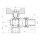 Кран кульовий "Американка" SD Forte 1/2 кутовий SF221W15 - зображення 2