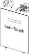 Лицьова панель TECElux із сенсорною активацією "sen-Touch", скло біле, клавіші "sen-Touch" (9650002) TM TECE - зображення 2