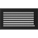 Вентиляційна решітка Kratki Oskar чорна з жалюзями 17x30 - зображення 1