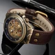 Механічний годинник з автоподзаводом Vintage Skeleton (brown) гарантія 12 місяців - зображення 5