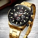 Механические часы с автоподзаводом Forsining (gold-black) - гарантия 12 месяцев - изображение 5