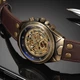 Механічний годинник з автоподзаводом Vintage Skeleton (brown) гарантія 12 місяців - зображення 8