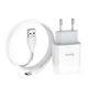 Зарядний пристрій Hoco C72A Glorious (1USB, 2.1А) White (6931474713018) + кабель Type-C - зображення 2