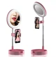 Кольцевая LED лампа 16 см Live Makeup G3 с зеркалом для макияжа - изображение 2