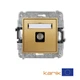 ТВ-розетка Karlik MINI Золота для антени 29MGTV-1 - зображення 1