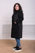 Комбинированное пальто Tatiana ПИРС черное 56 - изображение 3
