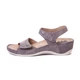 Босоножки женские Grey 712-1 Mubb Кожа и замша 41 Серый (2296-27147) - изображение 2