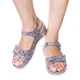 Босоножки женские Grey 712-1 Mubb Кожа и замша 41 Серый (2296-27147) - изображение 9