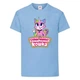 Футболка детская Радужная Кошка 005 (Rainbow Cat) голубая (RNC lbl 005) 152 см - изображение 1