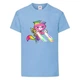 Футболка детская Радужная Кошка 002 (Rainbow Cat) голубая (RNC lbl 002) 104 см - изображение 1