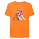Футболка дитяча Райдужна Кішка 002 (Rainbow Cat) помаранчева (RNC orn 002) 104 см - зображення 1