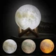 Ночной светильник в виде луны 3D Moon Light 15 см сенсорный на 5 режимов как ночник для ребенка Разный цвет луны - изображение 1