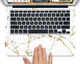 Защитная виниловая наклейка на MacBook Бело золотая MacBook Pro 13 M1 A2338 - зображення 2