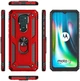 Чехол Shield для Motorola Moto E7 Plus бампер противоударный с подставкой Red - изображение 4