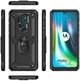 Чехол Shield для Motorola Moto E7 Plus бампер противоударный с подставкой Black - изображение 4
