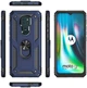 Чехол Shield для Motorola Moto E7 Plus бампер противоударный с подставкой Dark-Blue - изображение 4