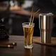 Металеві еко трубочки для напоїв STRAWS BAR багаторазові соломинки для коктейлів з металу в наборі 8 штук і 2 щітки для чищення GOLD (SRSTRGLD01) - зображення 6