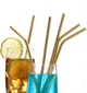 Металеві еко трубочки для напоїв STRAWS BAR багаторазові соломинки для коктейлів з металу в наборі 8 штук і 2 щітки для чищення GOLD (SRSTRGLD01) - зображення 7