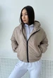 Жіноча демісезонна куртка c капюшоном KML 0030 L (48-50) Бежевий (K 0030/1 C) - зображення 4