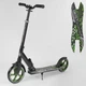 Самокат Best Scooter 70875 складной, амортизатор, подножка, Черный Refurbished - изображение 1