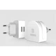 ЗУ сетевое евровилка Moon RMT-7188 3.1A 2*USB 220V White Remax 341301 - изображение 1