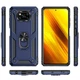 Ударопрочный чехол Serge Ring for Magnet для Xiaomi Poco X3 NFC / Poco X3 Pro Темно-синий Без бренда - изображение 3