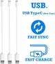 Кабель Timstool USB to Type-С 0.21 м 3 шт White (DC21-TC-WT) - изображение 2