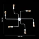 Світильник стельовий 100lamp Loft Е-27 метал, білий (NL 10084/6W spider) - зображення 2