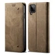 Чехол-книжка с кармашками UniCase Jeans Wallet для Samsung Galaxy A12 (A125) / A12 Nacho (A127) / M12 (M127) - Khaki - изображение 3