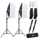 Комплект AMZDEAL PS-SYP-001 (2 x софтбокса - 50 x 70 см, 2 x стойки, 2 лампы - сумка для переноски) - изображение 1