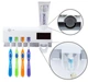 Диспенсер для зубной пасты и стерилизатор для 4-ех щеток Toothbrush Sterilizer 7710/WJ3 автоматический на аккумуляторе LED подсветка Белый - изображение 3