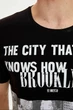 Футболка Defacto The city that knows how Brooklyn XL Чорно-біла (DeF T-shirt -7024-3) - зображення 4