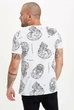 Футболка Defacto с черепами Design Futures XL Белая (DeF T-shirt -7012-3) - изображение 5