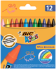 Мел цветной Bic Kids Wax Crayons восковой круглый 12 шт (bc927829) - изображение 1