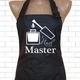 Фартук с принтом для мастера по маникюру Nail Master Черная плащевка - изображение 1