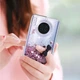 Чехол накладка + защитная пленка LeYi Case Glitter Liquid Quicksand Flow Luxury для Huawei Mate 30 Pro Rose Gold - изображение 7