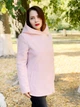 Пальто Khan короткий з капюшоном рожеве 44 S - зображення 5