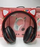 Беспроводные Bluetooth наушники CXT-B39 Cat Ear с ушками и LED подсветкой Красный - изображение 2