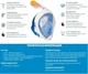 Маска для снорклинга и подводного плавания (дайвинга) Tribord Easy breath Размер S-M (Синий) - изображение 9