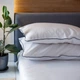 Набор наволочек NaviHome 40х40 2 шт. сатин с синим кантом - изображение 1