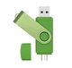 Флешка Jaster Plain 32Gb Green OTG USB - Micro USB Flash Drive (в Подарок переходник Type-c) зеленая - изображение 1