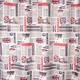 Креп для штор английская газета на сером фоне, ш.280 (31610.009) - изображение 1