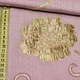 Фукра с метанитью для штор цветы веточки золотистые на розовом фоне, ш.280 (32312.007) - изображение 2