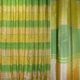 Шовк жакард для штор смуги квіти жовті, салатові, зелені, ш.280 (38310.001) - зображення 1