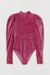 Боді H&M XS малиновий 16038635440 - зображення 1