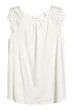 Майка с кружевом H&M L Молочный 5099586RP1_молочный - изображение 2