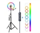 Кольцевая LED лампа RGB 33 см 15 цветовых схем SOFT RING LIGHT + Подарок Штатив 210 см + bluetooth пульт Набор для блогера - изображение 3