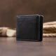 Мужское кожаное портмоне с зажимом для денег без застежки GRANDE PELLE 11295 Черное - изображение 8